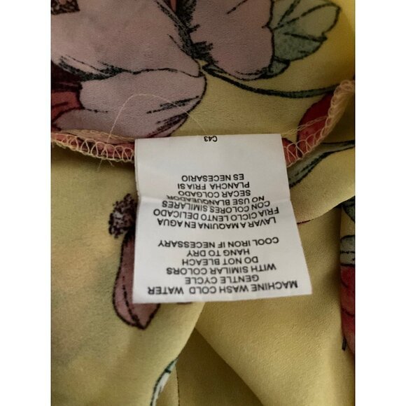 WOMEN’S Yellow‎ Floral Shirt Size Large - Picture 9 of 12